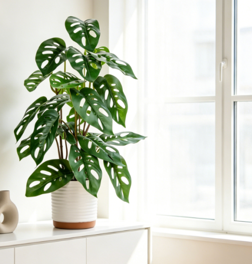 Faux Monstera, Living Room & Bedroom Potted Plant