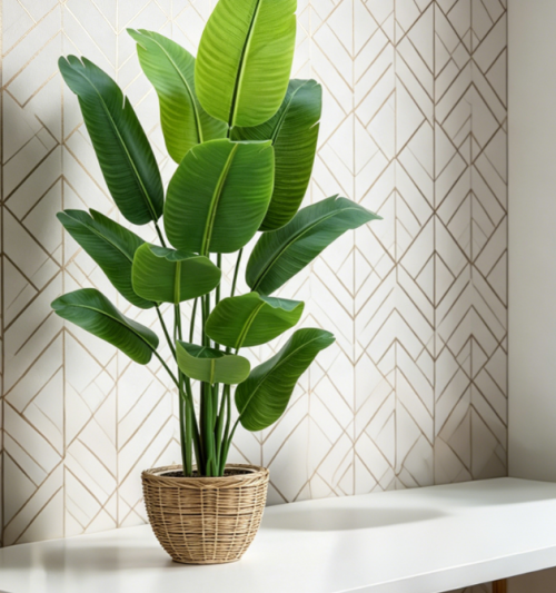 Large Floor-Standing Faux Bird Of Paradise, Living Room Decor