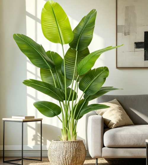 Faux Banana Leaf Tree, Floor-Standing Home Greenery