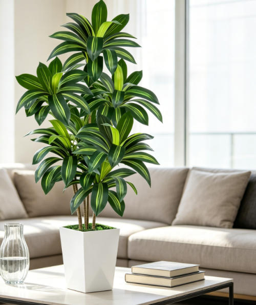 Faux Dracaena, Indoor/Outdoor Tropical Floor Plant